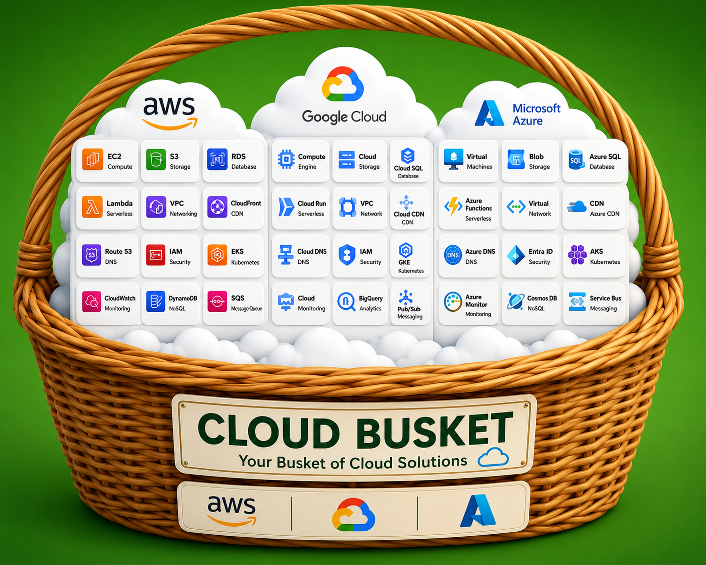 Cloud infrastructure illustration