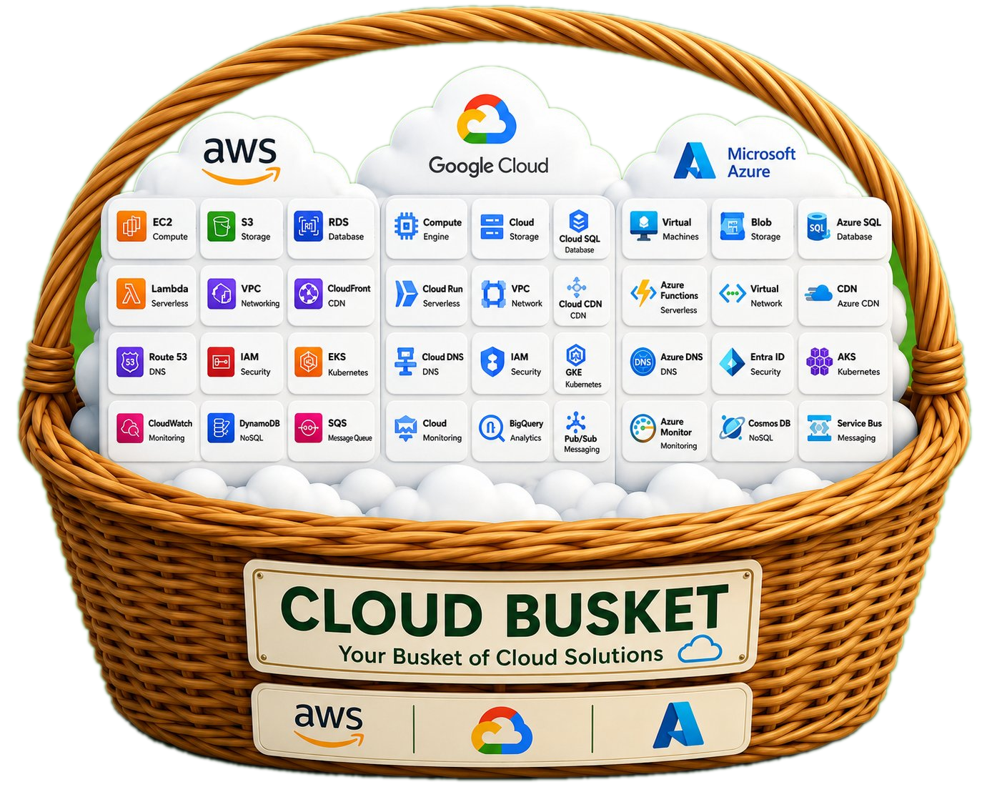 Cloud infrastructure illustration